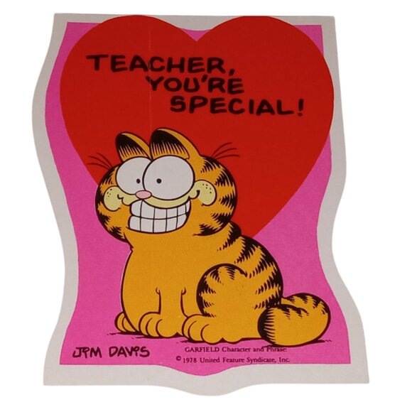 🎯 Vintage Garfield 1978 Valentines Card, Jim Davis - Picture 3 of 4